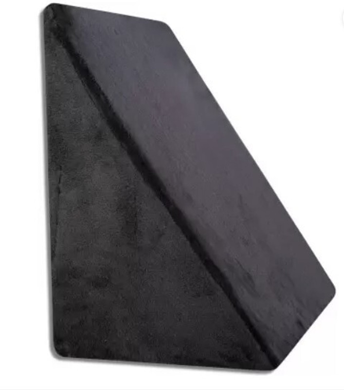 NWLY Elevated Bed Wedge Pillow Memory Foam, Air Solid Orthopaedic Pillow {Black} Back / Lumbar Support(Black)