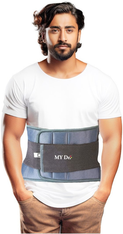 MY Dr. Belt with Hot&Cold Gel Pack |Muscle Spasms,Herniated Disc Slip|SweatFree Back / Lumbar Support(Black)