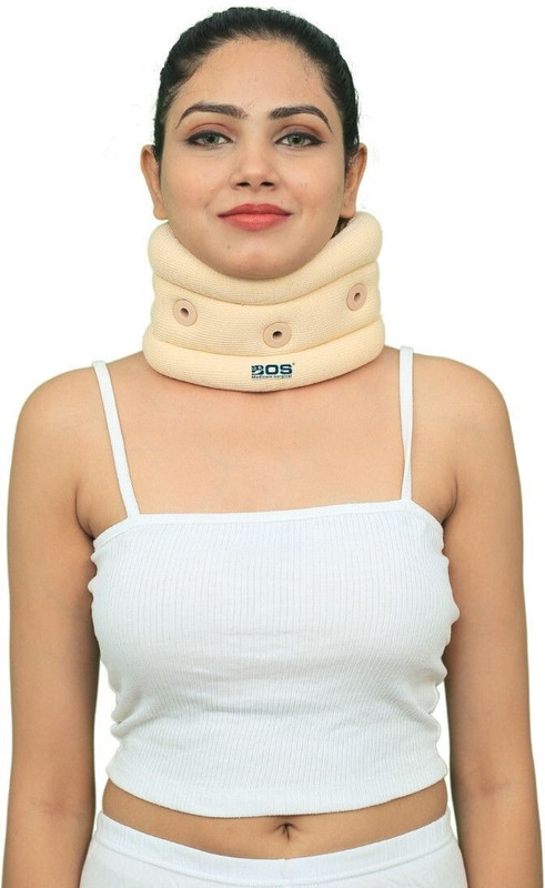 BOS MEDICARE Cervical Collar Soft Neck Support Brace for Spondylitis Neck Pain Relief Neck Support(Beige)