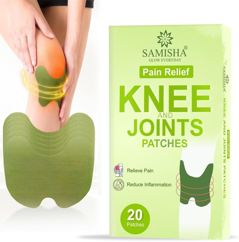 BUSAWARE Herbal Knee Plaster Sticker/Patches For Knee Joint Pain Relief (10Patches Kit) Knee Support(Green)