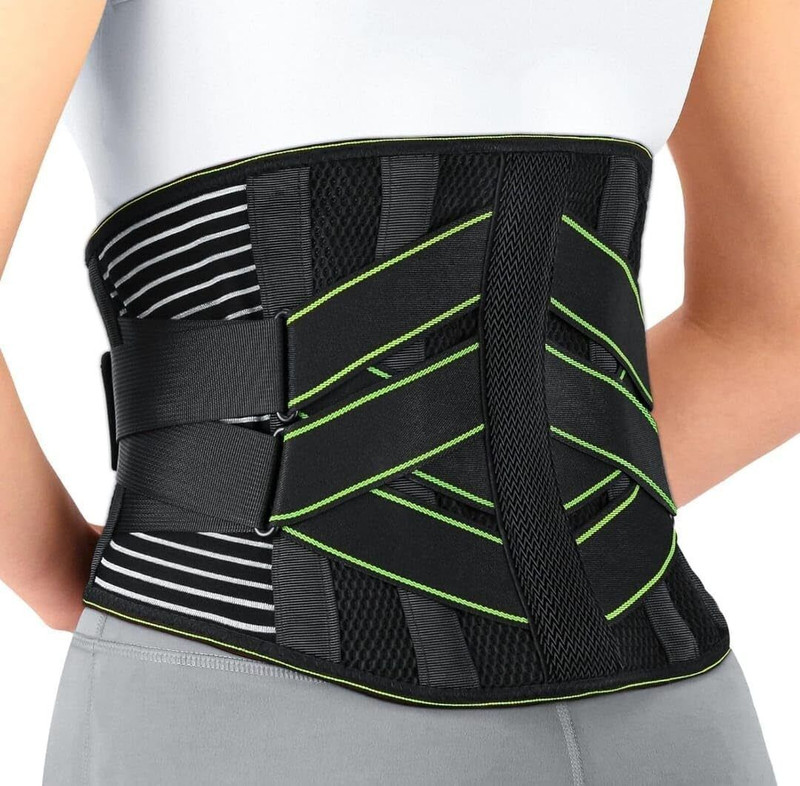 KAVIRA Support Back Brace Belt,Relieves Lower Back Pain,Herniated Disc,Sciatica Back / Lumbar Support(Black)