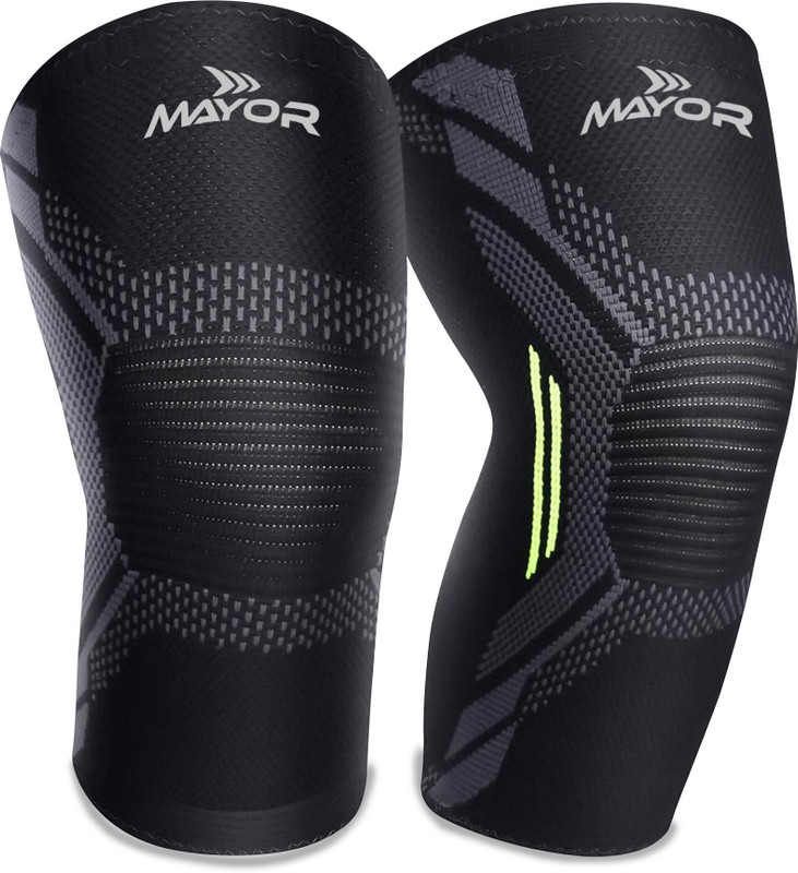 MAYOR Knee Support for Men & Women | Pain Relief & Comfort for Gym, Running & Yoga Knee Support(Black)