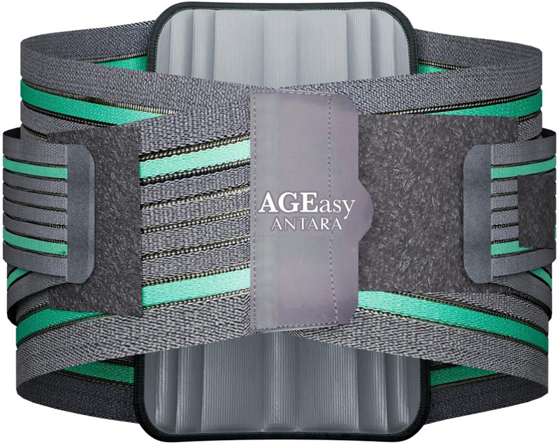 AGEasy Comfort Contoured LS Belt for Men and Women (Lumbar Support Belt) w/ Gel Padding Back / Lumbar Support(Grey)