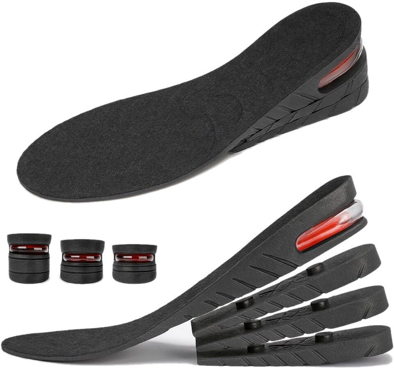 Episkey Height Increasing Insoles for Men & Women | Adjustable 4-Layer Shoe Lift Inserts Insole(Black)