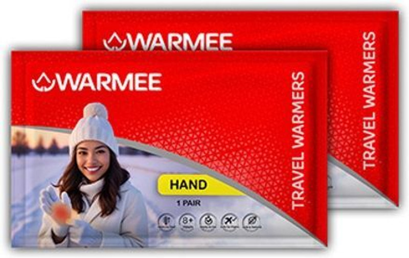 warmee Hand Warmer Pack of 4 Pair 8+ Hours of Safe & Natural Heat Travel Warmer Hand Support(White)