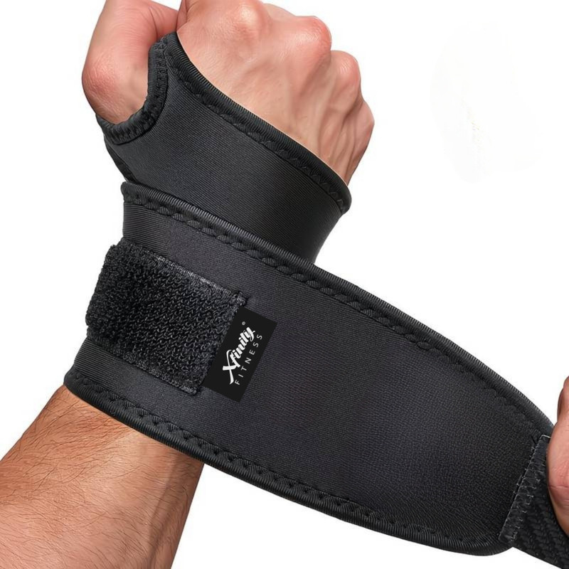 Xfinity Fitness Wrist Brace neoprene Wrist Support Gym Wrap Adjustable Strap for Pain Relief Wrist Support(Black)