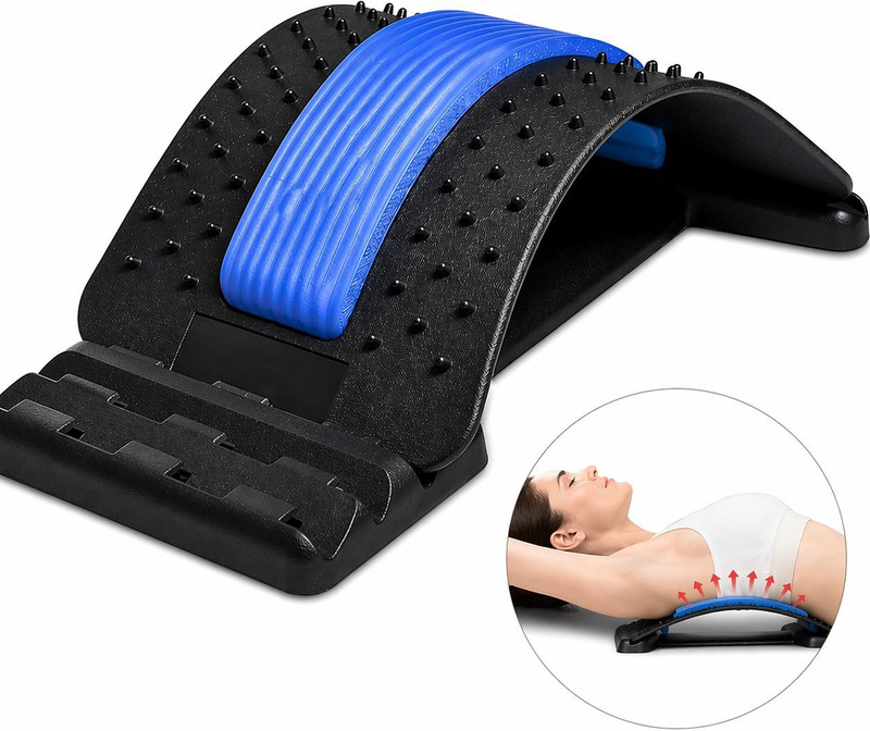 Eagle Mark Back Pain Relief Lumbar Support Stretcher | Spine Support Massager Back / Lumbar Support(Multicolor)