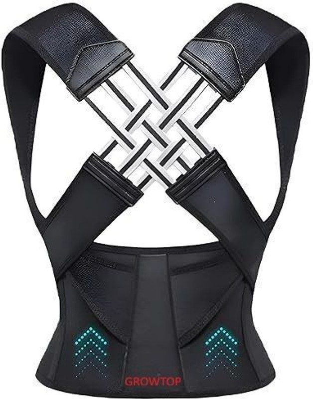 GROWTOP Neoprene Posture Corrector Belt For Men & Women Posture Corrector(Black)