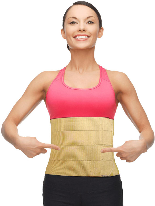 Sego Elastic Abdominal Corset 4 Panel Supporter(Beige)