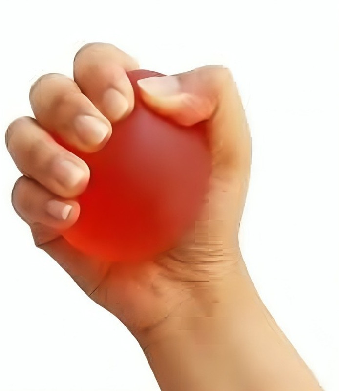 HEALTHTREK Hand Therapy Gel Ball for Finger Strength & Stress Relief (Soft) Hand Support(Red)