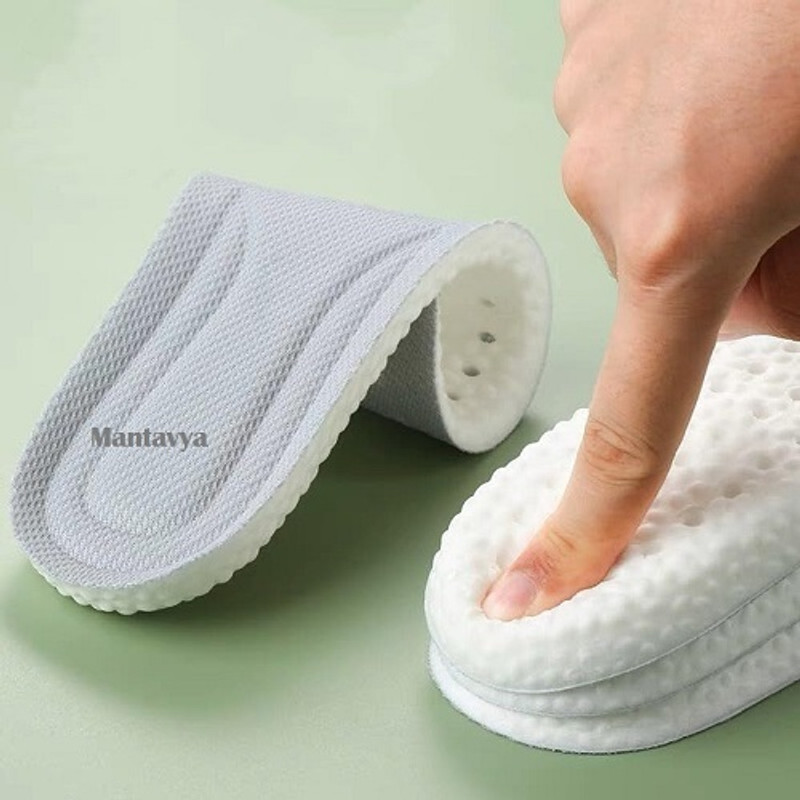 MANTAVYA 1 Pair Memory Foam Shoe Comfortable Insoles Supports Heel & Arch Insole(Grey)