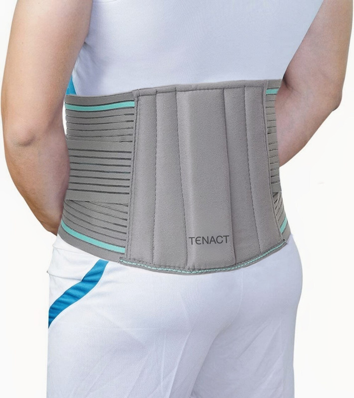TENACT Lumbar Support Belt for men and women LS Belt and Backpain Relief Belt Back / Lumbar Support(Grey)