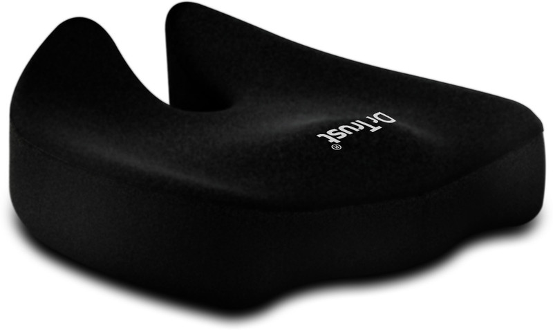 Dr Trust (USA) Coccyx Pillow tailbone seat Cushion for sciatica, pain relief Back / Lumbar Support(Black)