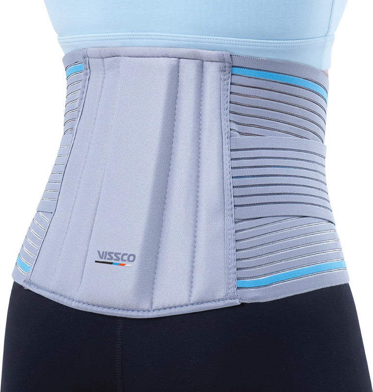 VISSCO Lumbocare Support Belt Pain solution for Lower Back and Abdomen (Grey) Back / Lumbar Support