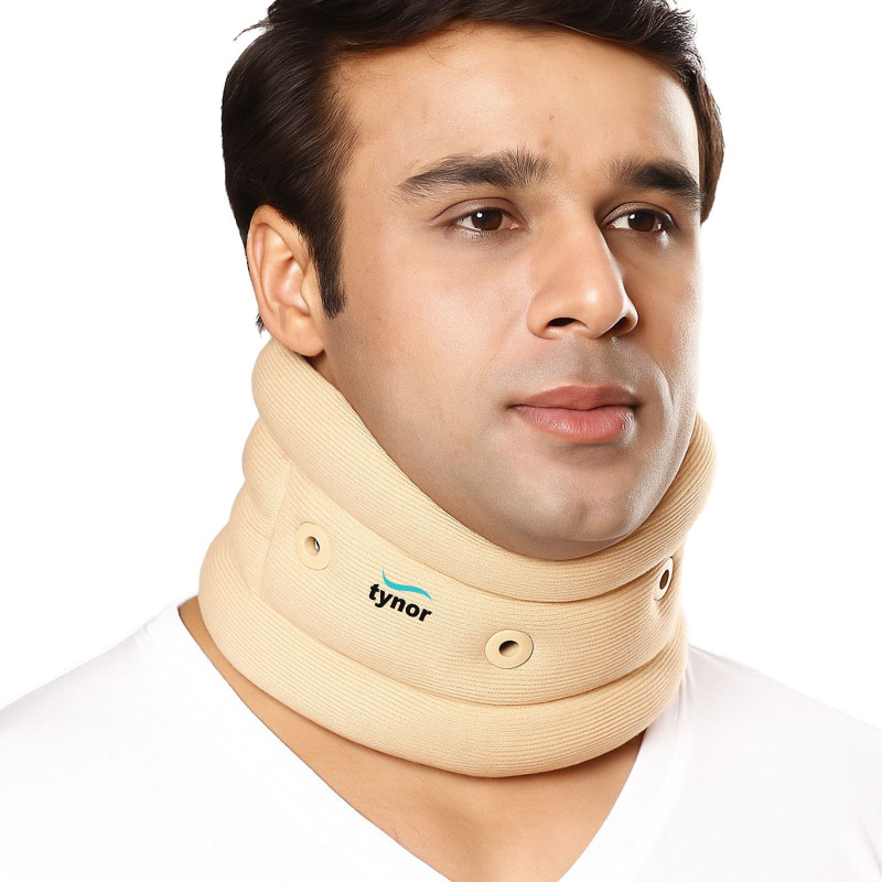 TYNOR Cervical Collar Soft with Support, Beige, Small, 1 Unit Neck Support