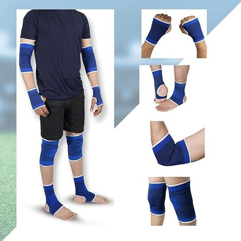 CARDIORAMA Ankle Palm Knee Elbow Support, for Gym,Workouts,Injury Recovery for Men & Women Ankle Support(Blue)