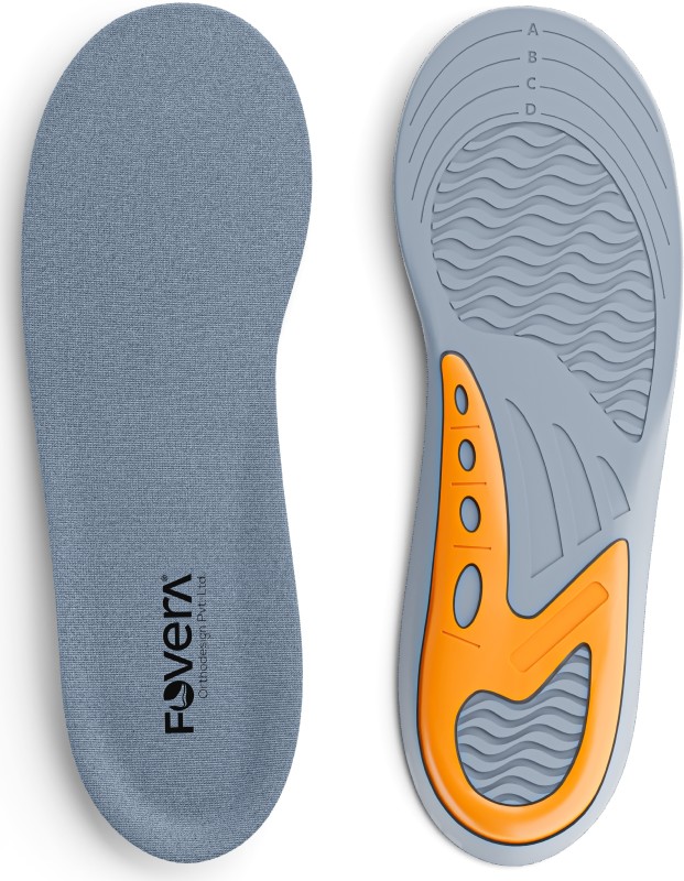 FOVERA Gel Insoles - Shoe Inserts for Walking, Running Hiking - All Day Comfort (Male) Insole(Grey)