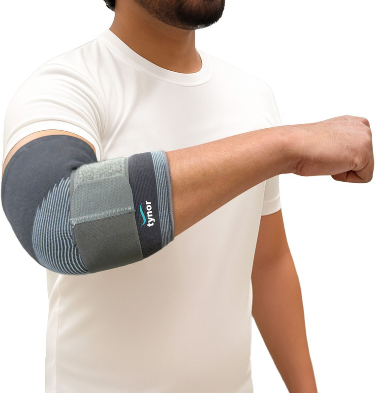 TYNOR Elbow Support, Grey, Medium, 1 Unit Elbow Support