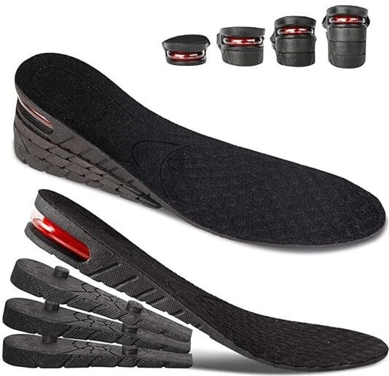 PILUENTERPRISE Men & Women – 4-Layer Adjustable Shoe Lift Leg & Thigh Lifters(Black)