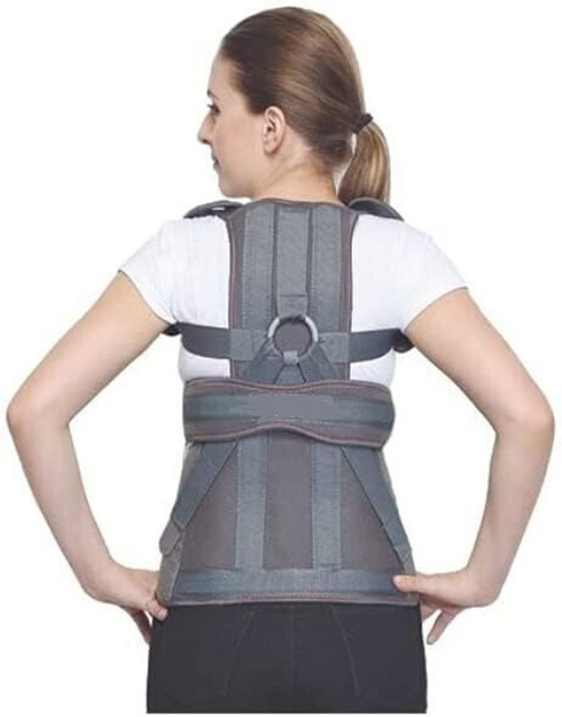 EXCLIQ Taylor Brace Premium Lumbar Spinal Brace | Support Belt For Back & Shoulder Shoulder Support(Grey)