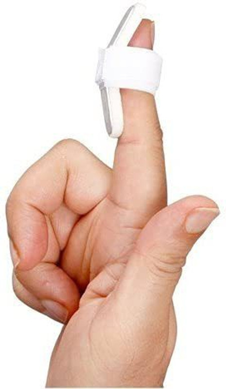 Linefaily Mallet finger Splint Injurd Finger Support (M) Splints(Silver)
