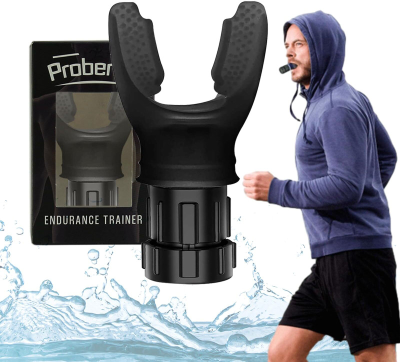 SERPLEX Muscle Endurance Respiratory Trainer with Adjustable Resistance Black Supporter(Black)