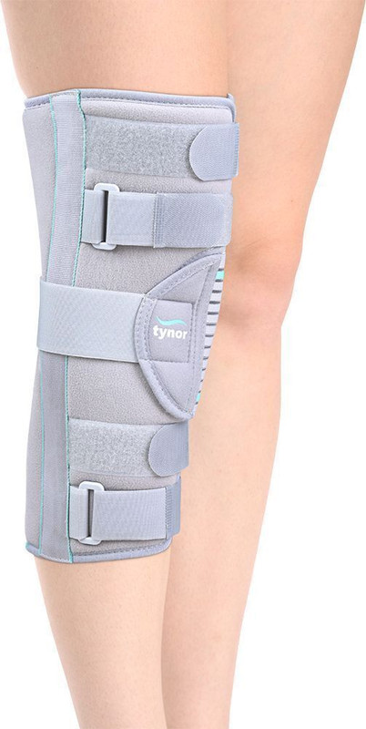 TYNOR Knee Immobiliser 14"/36cm, Green, Small, 1 Unit Knee Support(Grey)