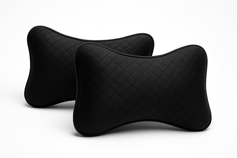 Edylinn Velvet Black Soft car Neck Pillow for Travel, Micro Fiber Pillow/Cushion Car Armrest Pad Cushion