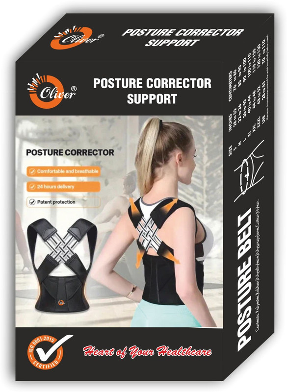 Oliver Belt For Back & Abdominal Pain Back & Abdomen Support Posture Corrector(Black)
