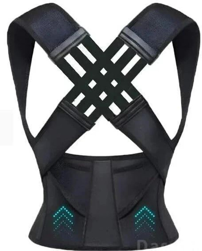 AFCYCARE Back Straightener Support Belt Adjustable Posture Corrector for Men & Women Back / Lumbar Support(Black)