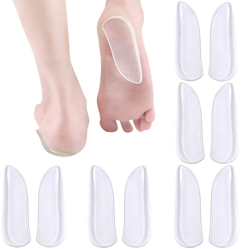 Vtake Silicare Silicone Heel Cushion Knock Knee Pain Bow Legs Insole -1 Pair Insole(White)