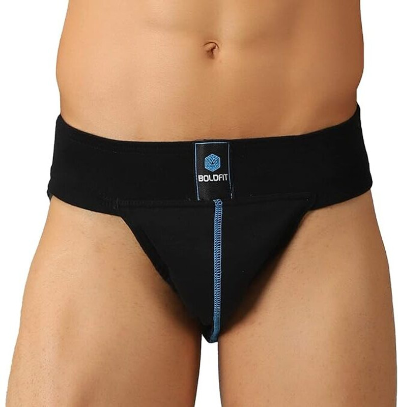 BOLDFIT Gym Supporter for Men Supporter for Gym Supporter for Running Sports Underwear Supporter(Black)