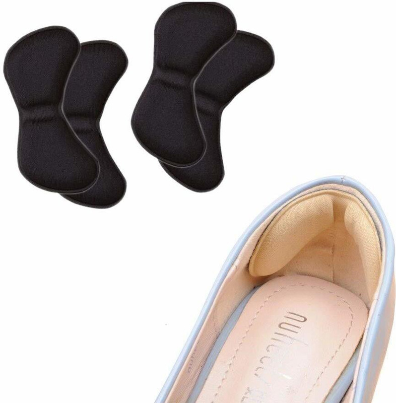 CITYCART Heel Grips Liner Cushions Inserts for Loose Shoes Insoles for Men Heel Support(Black)