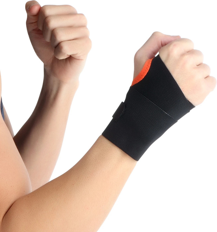 FLAMINGO Comfort Wrist Brace - Uniform Compression, Thumb Opening, Warm Support Hand Support(Black)