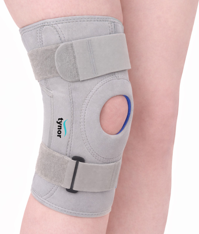 TYNOR Knee Support Hinged (Neoprene), Grey, Medium, 1 Unit Knee Support