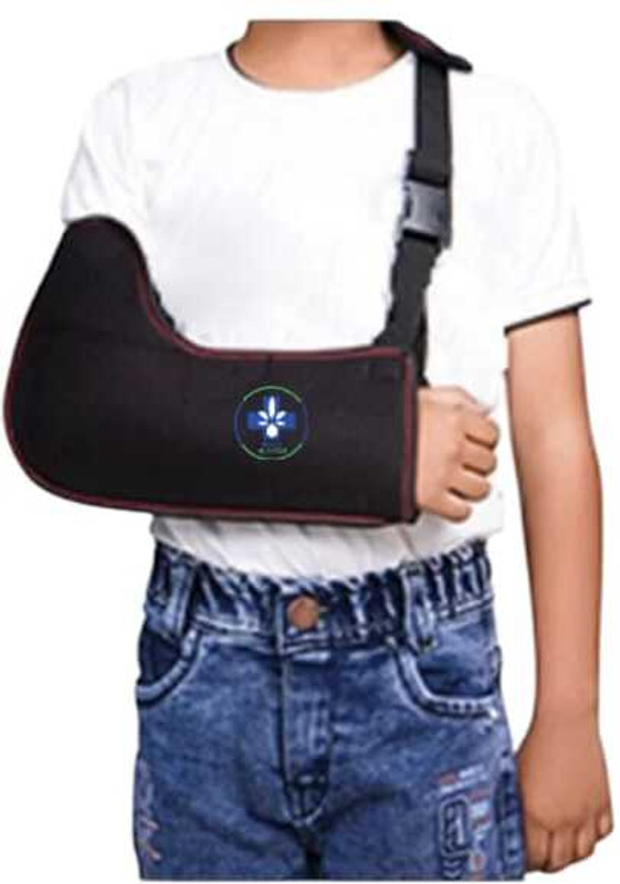 BRIJJ HELTH CARE Arm Sling, Comfortable fit | Pack of 1-Child Size for Arm Support (Black) Hand Support(Black)