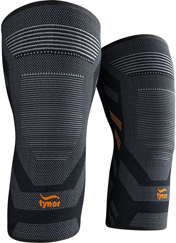 TYNOR Knee Cap Air Pro, Black & Green, Large, 1 Pair Knee Support