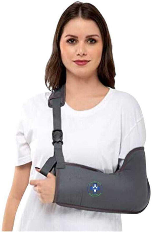 BRIJJ HELTH CARE Arm Sling Pouch Belt for Fracture/Dislocation/Pain Relief Hand Support (Grey) Hand Support(Grey)
