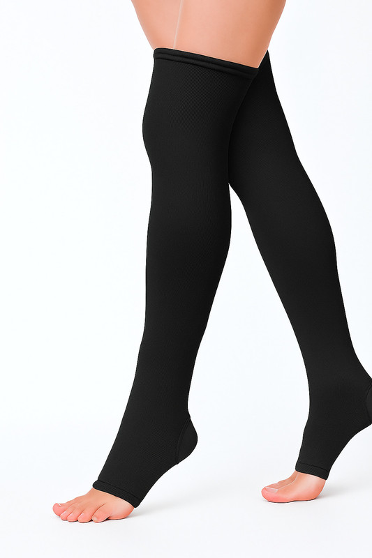 Dr Helix Compression Stockings Varicose Vein Circulation Knee High Support Socks (M) Knee Support(Black)