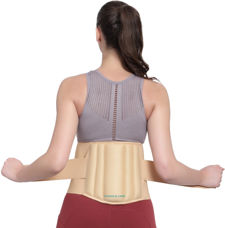 HEAREAL HEALTH CARE Lumbar Sacral (LS) Waist Belt for Men/Women Back Pain Relief, Slip-Disc (BEIGE) Back / Lumbar Support(Beige)