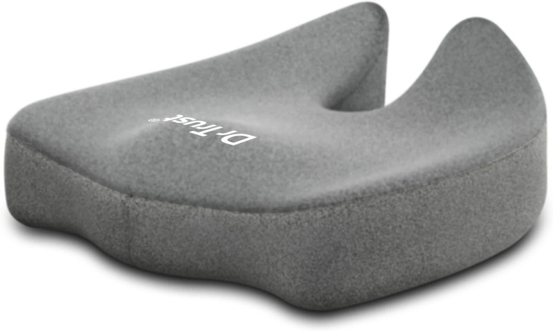 Dr Trust USA Pro Seat Cushion-370 Coccyx Pillow Hip Tailbone Back Pain Relief Sciatica Back / Lumbar Support(Grey)