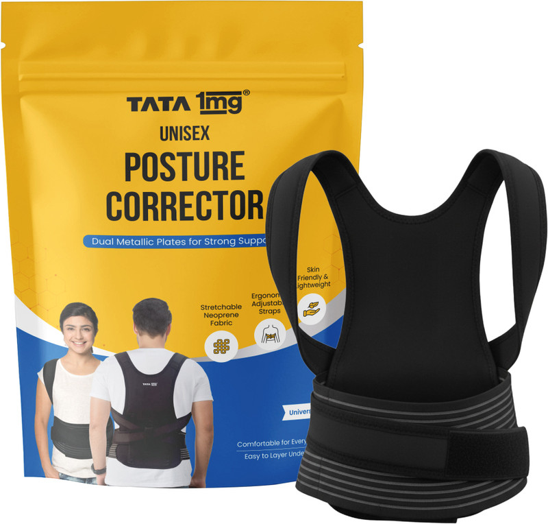 TATA 1mg Posture Corrector | Ergonomic Design with Dual Metallic Plates for Posture Corrector