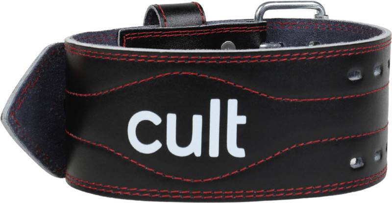 Cult Gym Belt Pro Leather Dead Lift Weight Lifting Belt(Black)