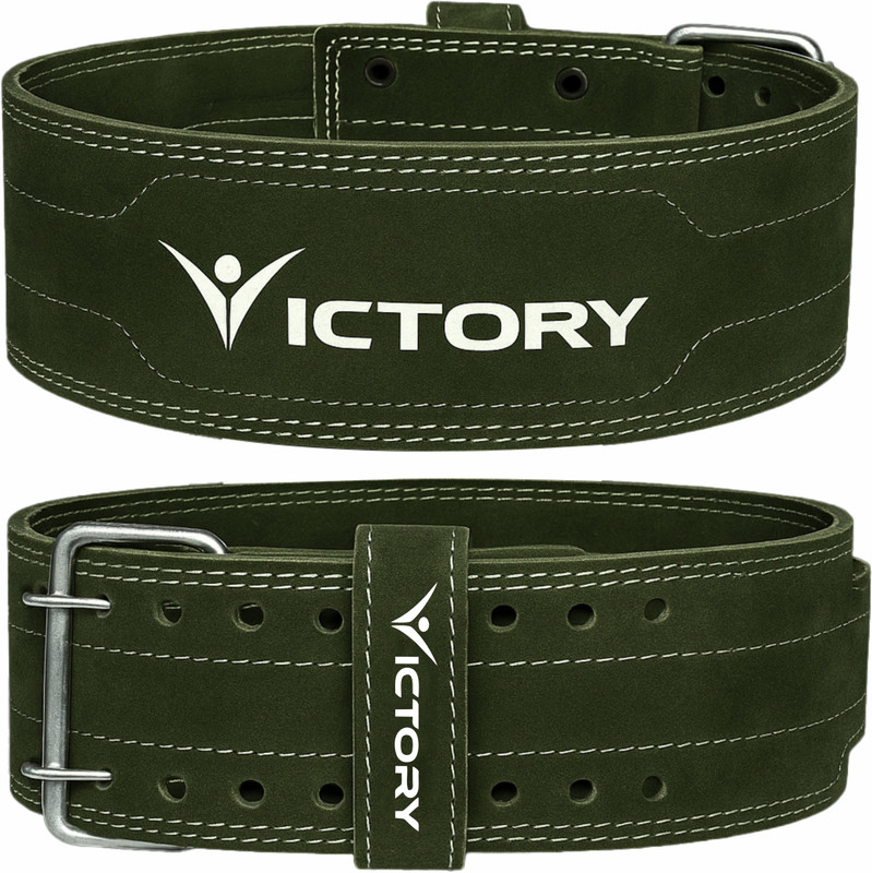VICTORY Genuine Leather Weight Lifting Belt 4" inch Durable Comfortable Weight Lifting Belt