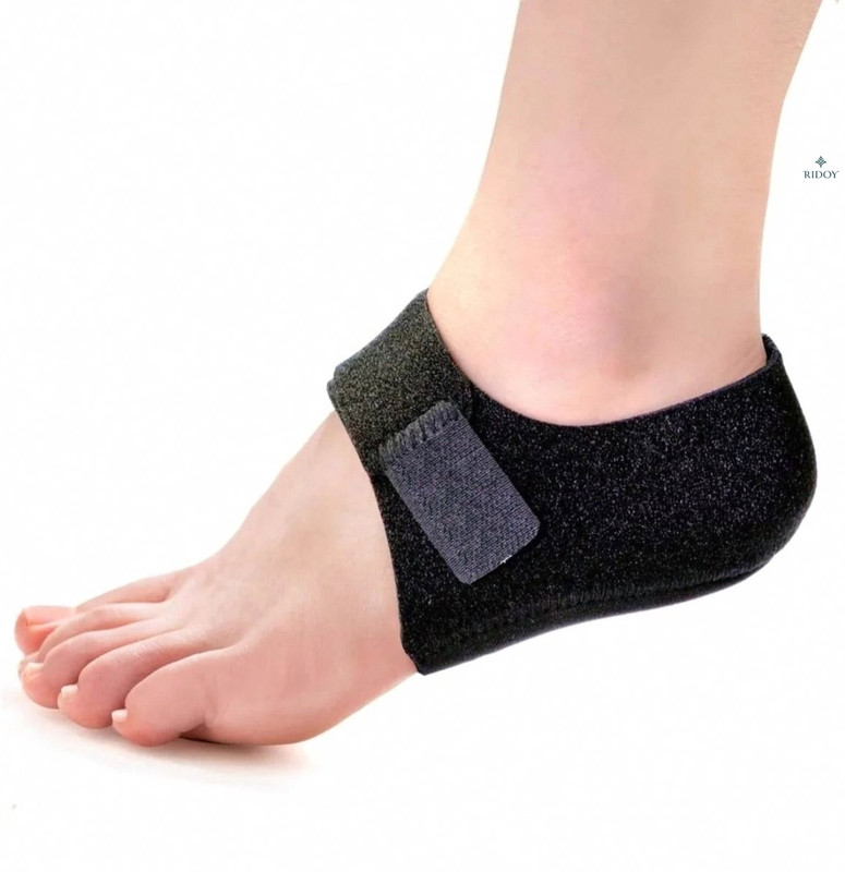 RIDOY heel protector | Upgraded Soft Step Heel Protector Comfort Formula - Walking & Heel Support(Black)
