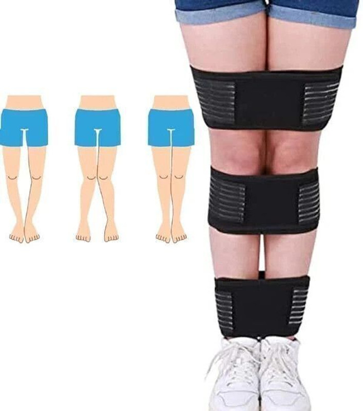 Nucarture Bow Leg Correction Belt o/x Type Knock Knee Corrector Support for Men&Women -L Knee Support(Black)