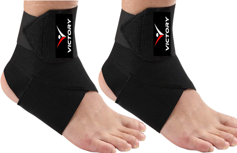 VICTORY Adjustable Ankle Brace Support Compression Foot Pain Relief ( Pack of 2 ) Ankle Support