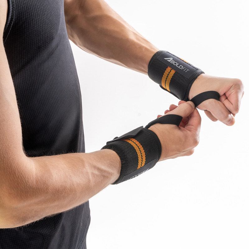 BOLDFIT Wrist Supporter for Gym Wrist Support Wrap Weight Lifting Strap Grip Wrist Band Gym & Fitness Gloves(Yellow)
