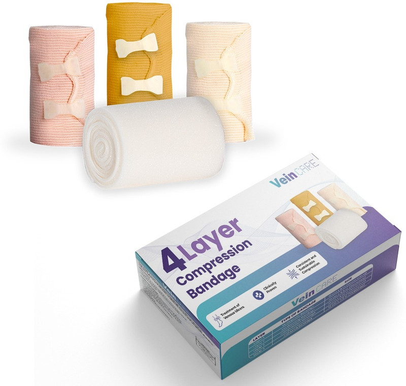 Vein Care 4 Layer Compression Bandage Supporter(Multicolor)