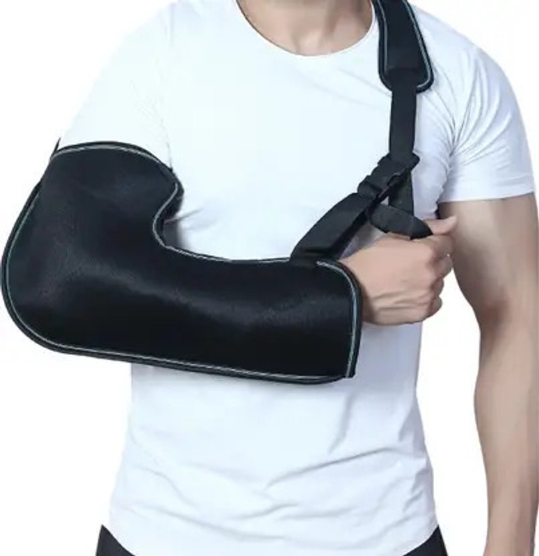 EASEFIT Arm Supporter Arm Sling Pouch Belt with Elbow Support, Arm Immobilizer Brace Arm Support(Black)